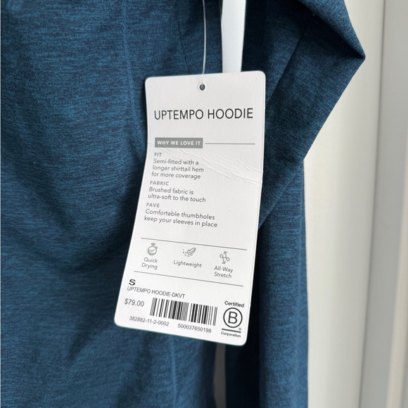 NWT Athleta Blue Long Sleeve Hoodie Small - Picture 4 of 4